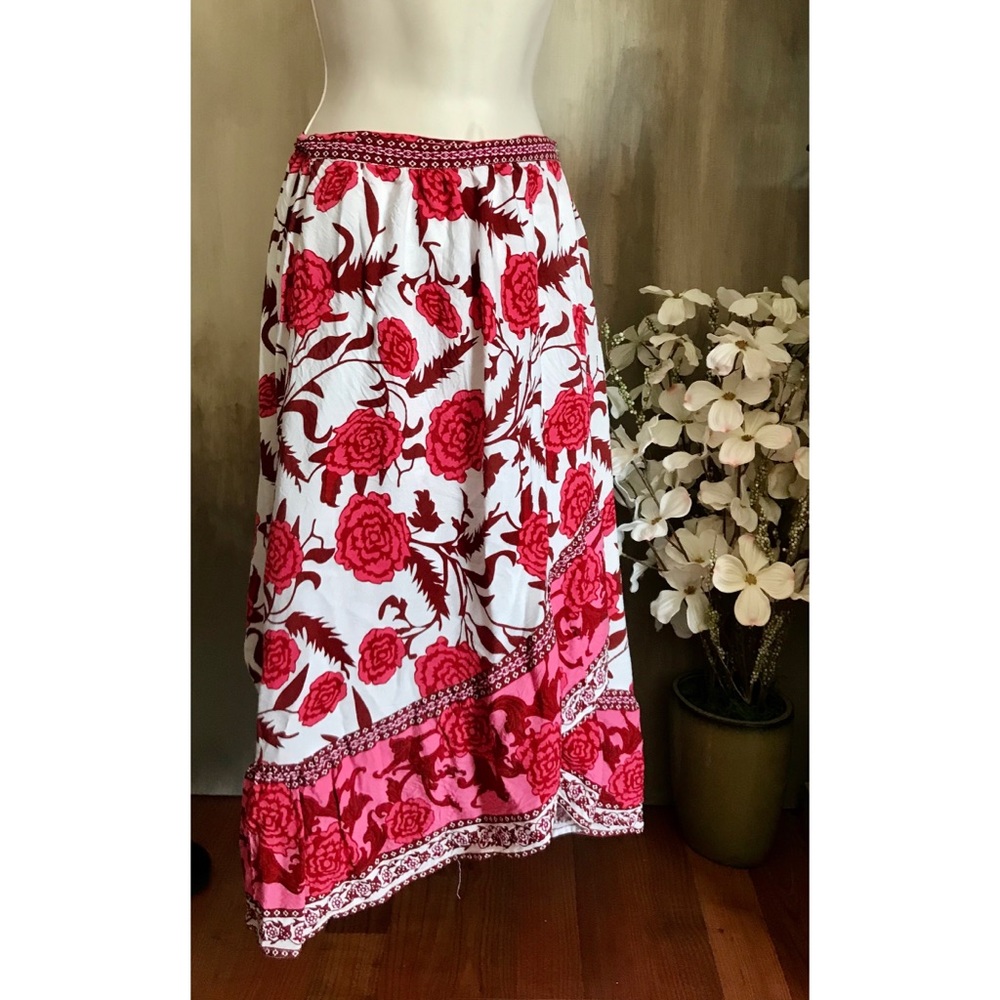 NWOT Floral Wrap Skirt